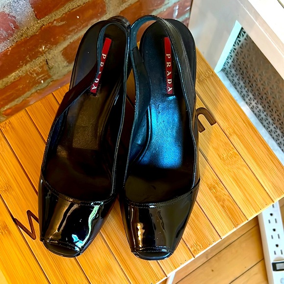 Black Prada wedges. Excellent condition. Barely worn - Picture 1 of 4